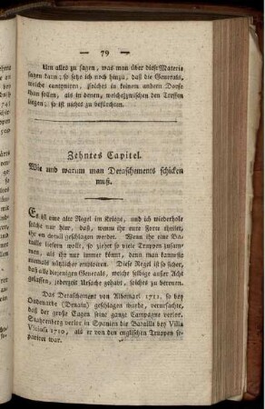 Zehntes Capitel. Wie und warum man Detaschements schicken muß