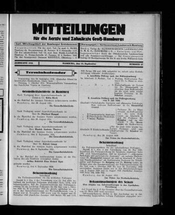Jahrgang 1931, Hamburg, den 13. September, Nummer 37