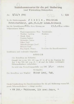 Jäckle, Friedrich