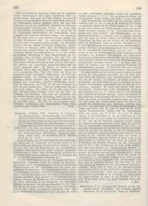 187-188 [Rezension] Esselborn, Friedrich Wilhelm, Die philosophischen Voraussetzungen von Schleiermachers Determinismus