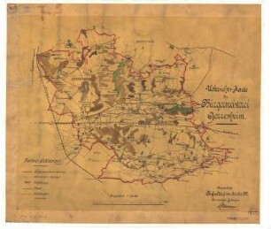 Übersichtskarte der Bürgermeisterei Gerresheim.