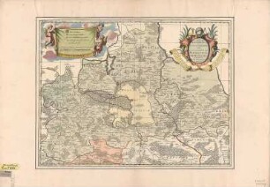 Karte der Niederlausitz, 1:170 000, Kupferstich., vor 1726 : Nova et accurata Descriptio Marchionatus Lusatiae Inferioris oder Neue und accurate Beschreibung der Margrafthums Nieder-Lausitz / gestochen von Peter Schencken jun. - [Ca. 1:170 000]. - Amsterdam , [vor 1726]. - 1 Kt. : Kupferst. ; 54 x 41 cm