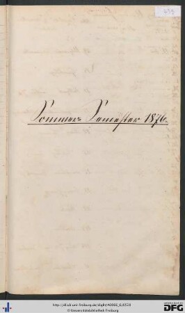 [fol. 439] Sommersemester 1876