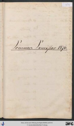 [fol. 439] Sommersemester 1876