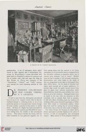 33: Dr. Figdor's collection of old chairs, Vienna