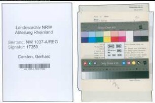 Entnazifizierung Gerhard Carsten , geb. 00.00.0000 (Polizeibeamter)