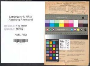 Entnazifizierung Fritz Nohl , geb. 27.07.1893 (Kaufmaennischer Angestellter)