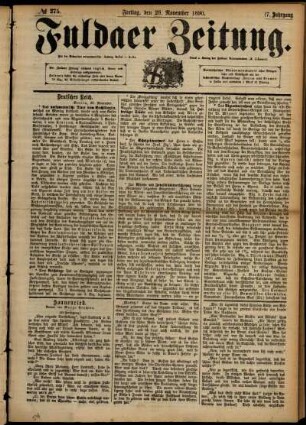Ausgabe vom Freitag, den 28. November 1890.
