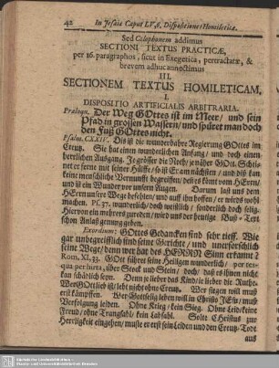 III. Sectionem Textus Homileticam