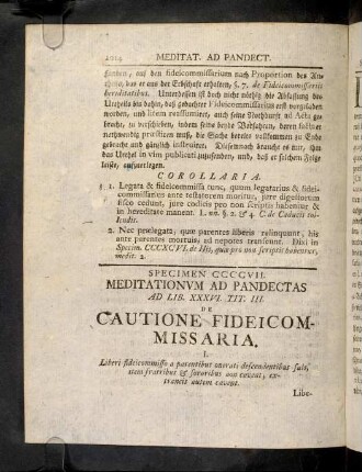 1014-1020, Ad Lib. XXXVI. Tit. III. Ut Legatorum Seu ...