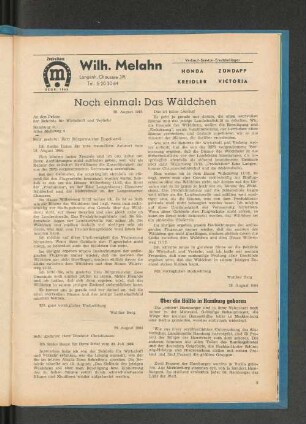 Noch einmal: Das Wäldchen