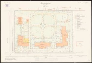 Lazarett der Artilleriekaserne, Wiesbaden: Lageplan 1:250