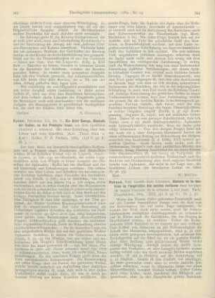 343-344 [Rezension] Ryssel, V., Ein Brief Georgs, Bischofs der Araber, an den presbyter Jesus, aus dem Syrischen übersetzt u. erläutert. Mit einer Einleitung über sein Leben und seine Schriften