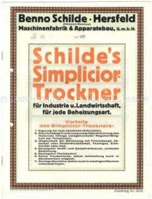 Trockenapparate für Industrie und Landwirtschaft