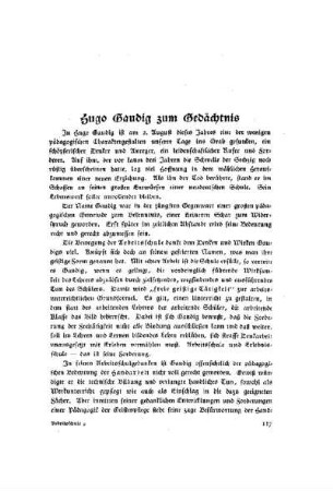 Hugo Gaudig zum Gedächtnis