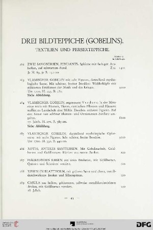 Drei Bildteppiche (Nr. 282-318)