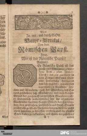 Wer ist der Römische Papst?