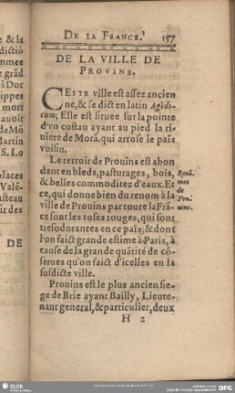 De La Ville De Provins