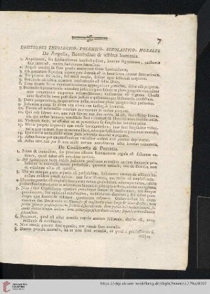Positiones Theologico. Polemico. Scholastico. Morales