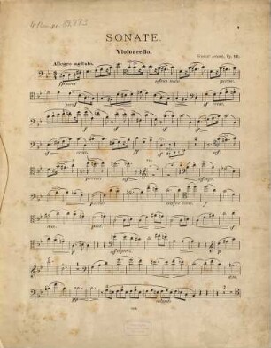 Sonate für Pianoforte und Violoncell : op. 12