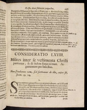 257-268, Consideratio LXVIII - LXX
