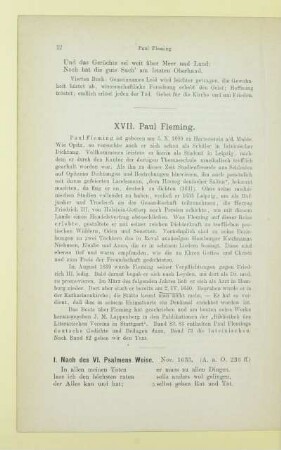 XVII. Paul Fleming