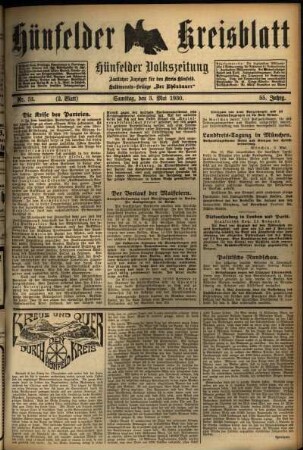 Zweite Ausgabe vom Samstag, den 03. Mai 1930.