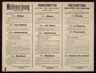 "Mühlenordnung" (Z)