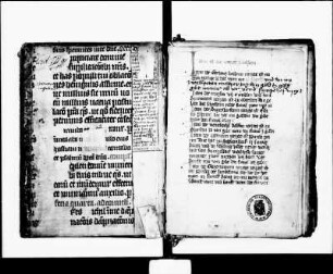 Eingeklebtes Pergamentblatt (Handschriftenmakulatur, Missale, 14. Jh.)