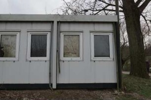 Außenansicht einer Flüchtlingsunterkunft
