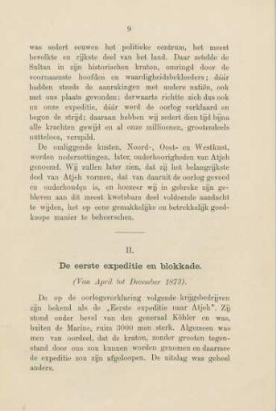 II. De eerste expeditie en blokkade (Van April tot December 1873)