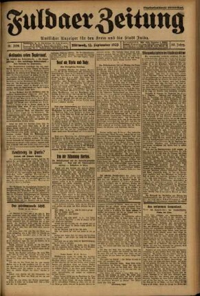 Ausgabe vom Mittwoch, den 12. September 1923.