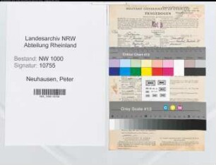 Entnazifizierung Peter Neuhausen, geb. 05.01.1899 (Schreiner)