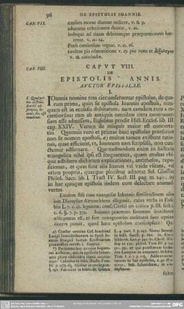 Caput VIII. De epistolis S. Ioannis