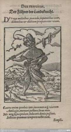 Dux exercitus. Der Führer der Landsknecht.