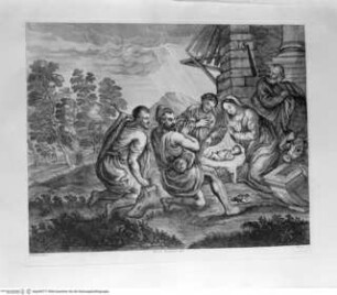 Raccolta de' quadri ... posseduti da S.A.R. Pietro Leopoldo, Florenz 1778, Tafel 57: Die Anbetung der Hirten
