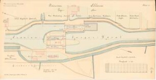 Schleuse im Oranienburger Kanal, Pinnow: Lageplan 1:750