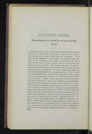 Chapter Third. The problem to be solved by an American Ship Canal.