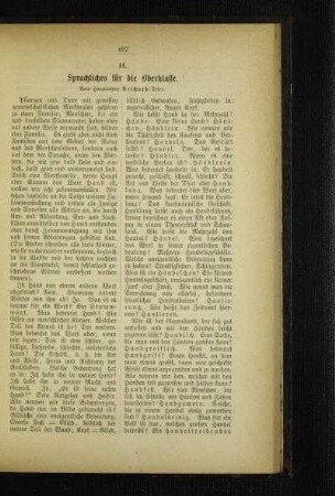Sprachliches für die Oberklasse
