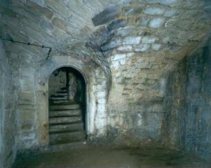 Königstein. Festung. Kommandantenhaus (1589-1591). Aufgang zum Wendelstein (2. Untergeschoß)