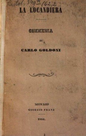 La locandiera : commedia