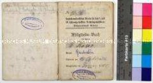 Mitgliedsbuch des Sozialdemokratischen Vereins für den Garderobier Carl Köser