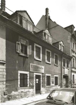 Dresden-Neustadt, Böhmische Straße 21. Wohnhaus (1801/1850). Straßenansicht