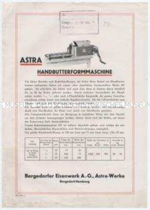 ASTRA HANDBUTTERFORMMASCHINE