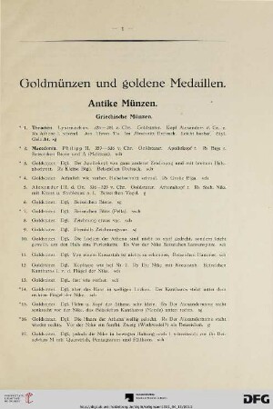 Antike Münzen (Nr. 1-66)