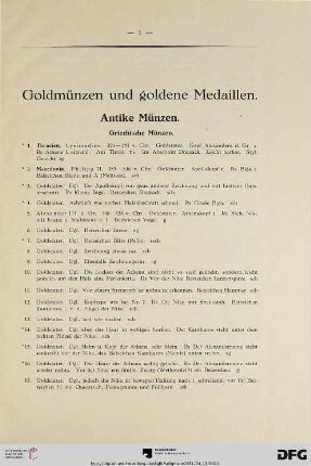 Antike Münzen (Nr. 1-66)