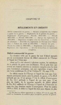 Chapitre VI Règlements Et Crédits