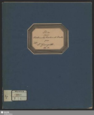Grand Trio pour Violoncello, Violon et Viola : Oeuv. 11