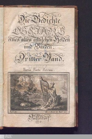 Dritter Band: Die Gedichte Ossian's eines alten celtischen Helden und Barden poems of Ossian 