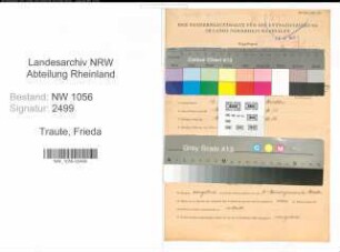 Entnazifizierung Frieda Traute , geb. 19.05.1918 ()